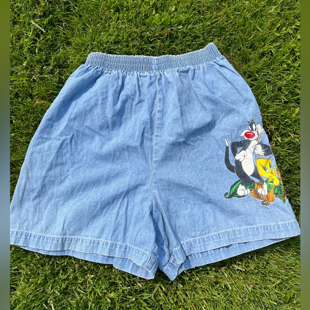 Vintage Looney Tunes denim shorts